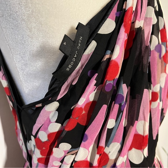 MARC JACOBS Geo-Spot Silk Georgette Midi Dress, 4 - Picture 10 of 12